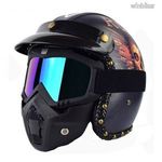 Motoros motor kerékpár full face maszk krossz szemüveg + védőálarc arcvédő protektor szett AIRSOFT fotó