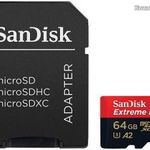 Sandisk 64GB microSDXC Extreme Pro Class 10 UHS-I A2 C10 V30 + adapterrel 00214503 fotó