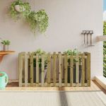 Impregnált fenyőfa kerti magaságyás kerítéssel 150x50x70 cm fotó