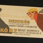 Számolócédula - cigaretta reklámmal - Denikos fotó