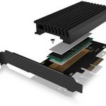 ICY BOX IB-PCI214M2-HSL, PCIe-Karte, 1x M.2 PCIe (NVMe) SSD zu PCIe 4.0 x4 über M-Key 1 port M.2 ... fotó