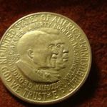 USA nagy ezüst emlék 1/2 dollár 1953 D Carver és Booker 12, 5 gramm 0.900 30, 6 mm csak 8003 db ! fotó