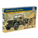 Italeri: Willys MB Jeep trélerrel makett, 1: 35 (0314s) (0314s) fotó