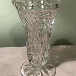 Ólomkristály talpas váza 11 cm magas fotó