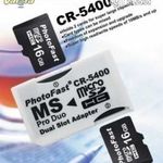 1db CR-5400 Dual microSD & SDHC=> MSProDuo adapter cr5400 fotó