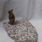 Réz pingvin szobor márvány lapon - CSAK 1 FT - fotó