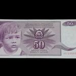 1 Ft-ról!!! UNC Jugoszlávia 50 Dinar hajtatlan !! 1990 fotó