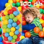 Mini műanyag labdák gyerekeknek / 100 db-os medence labda csomag kül- és beltérre is fotó