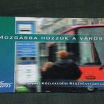 Kártyanaptár, BKV közlekedési vállalat, Budapest, buszmegálló Ikarus busz, 2003, , T, fotó