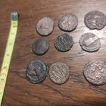 9 darabos római érme pénz lot bronz fotó