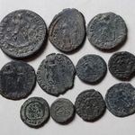 11 darab kései római érme LOT Marcianus nummus fotó