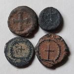 4 darab kései római nummus LOT kereszt ábrázolás fotó