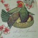 Antik! Húsvéti, dombornyomott képeslap 1908 (futott) 1.000 ft + posta fotó