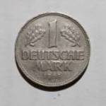 1 deutsche mark ( 1 NSZK márka ) érme, 1968 fotó