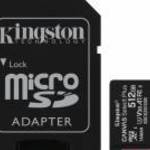 Kingston Canvas Select Plus 512GB MicroSDXC 100R A1 C10 memóriakártya + adapter - KINGSTON fotó