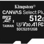 Kingston SDCS2/512GBSP microSD 512GB Canvas Select Plus 100/85MB/s memóriakártya - KINGSTON fotó