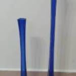 Kék, fújt üveg vázák ( 2 db ) fotó