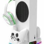 iPega XBS011S, Xbox Series S, Akkumulátoros, 1400 mAh, RGB, Töltésjelző, Fejhallgató Tartó, Fehér ko fotó