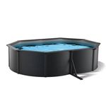 Pontaqua Family Pool ovális 4, 9x3, 6x1, 2 antracit, 0, 4mm PVC fólia, 2 gégecső, szkimmerrel, befúvóval fotó