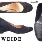 WEIDE elegáns fekete művelúr cipő 39, 5-es! fotó