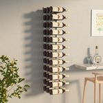 fehér vas falra szerelhető bortartó állvány 36 palacknak fotó