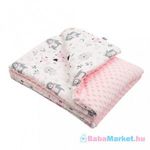 Babatakaró - Minky New Baby Maci rózsaszín 80x102 cm fotó