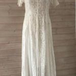 fehér csipkés hosszú koktélruha eskővői alkalmi menyasszonyi 170-es fotó