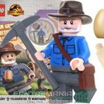 LEGO Jurassic Park / World - Dr. Alan Grant minifigura csákánnyla, dínó tojással és fog lelettel - A fotó