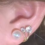Csodálatos egyedi gyöngy kristály fülbevaló fotó