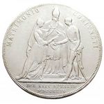 Ausztria, 2 gulden 1854 A - Ferenc József és Sissi házasságkötése VF+, 25.90g900 fotó