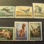 Románia 1956 6 féle postatiszta** Állat kat.ár 27 euro fotó