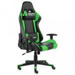 Zöld PVC forgó gamer szék fotó
