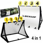 Új! Dunlop focikapu 4 az 1-ben többfunkciós foci edzést segítő kapu, célbalövő, passzolás, gyakorló fotó