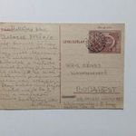 V0026 Díjjegyes levelezőlap Kalocsa 1952 Budapest Ihrig szakaszvezető fotó