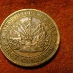 Haiti bronz 20 centimes 1865 fotó