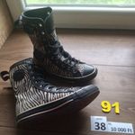 (91.) Converse magas szárú tornacipő 38-as combat zebra, használt fotó