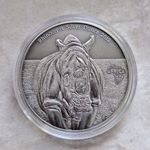 Ezüst pénz Érme Kongó 1000 Frank Francs 2012 orrszarvú Ag999% 31 gramm 40 mm UNC RITKA 1 FORINTRÓL! fotó