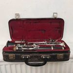 Antik hangszer fúvós klarinét dobozában 158 fotó