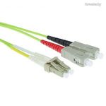 ACT LSZH Multimode 50/125 OM5 fiber cable duplex with LC and SC connectors 0, 5m Green RL5900 fotó