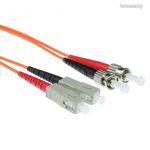 ACT LSZH Multimode 50/125 OM2 fiber cable duplex with SC and ST connectors 0, 5m Orange RL2500 fotó
