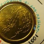San Marino alu-bronz 200 lira 2001 UNC, tokban fotó