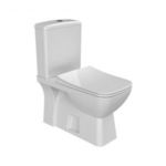 Duru perem nélküli mély öblítésű szögletes monoblokkos WC alsó/hátsó kifolyású, tartállyal, wc te... fotó