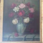 Virág csendélet festmény 75*85*7 cm gyönyörű keretben fotó