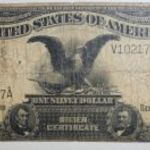 1899 HVS FW Amerikai 1 Silver Certificate Dollar (Silver Dollar) RENDKÍVÜL RITKA!!! fotó