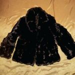 Gyönyörű fekete női nyúlszőrme kabát / bunda - M - Hibátlan ! fotó