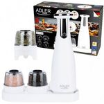 Adler AD 4449w 3 darabos fűszerdaráló készlet borsőrlő sószóró borsszóró elektromos USB -C 1500 mAh fotó