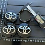 Új Toyota 62mm 4db Alufelni Felni Kupak Közép Felnikupak Felniközép Embléma Fekete fotó