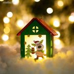 Karácsonyi világítós fa házikó melegfehér - 2 féle fotó