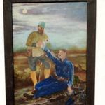 Mednyánszky László, I. VH, festmény, sérült katona, 1 forintról, minimálár nélkül. fotó