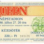 Queen Koncertjegy Budapest Népstadion 1986 Július 27 fotó